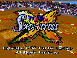 Supercross 3D title screen for Jaguar